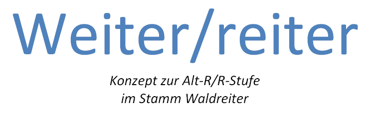 Weiterreiter-Schriftzug